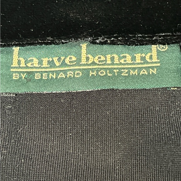 Vintage Gorgeous Harve Bernard By Bernard Holtzman Blk Velvet Button Down Size S - Picture 6 of 7